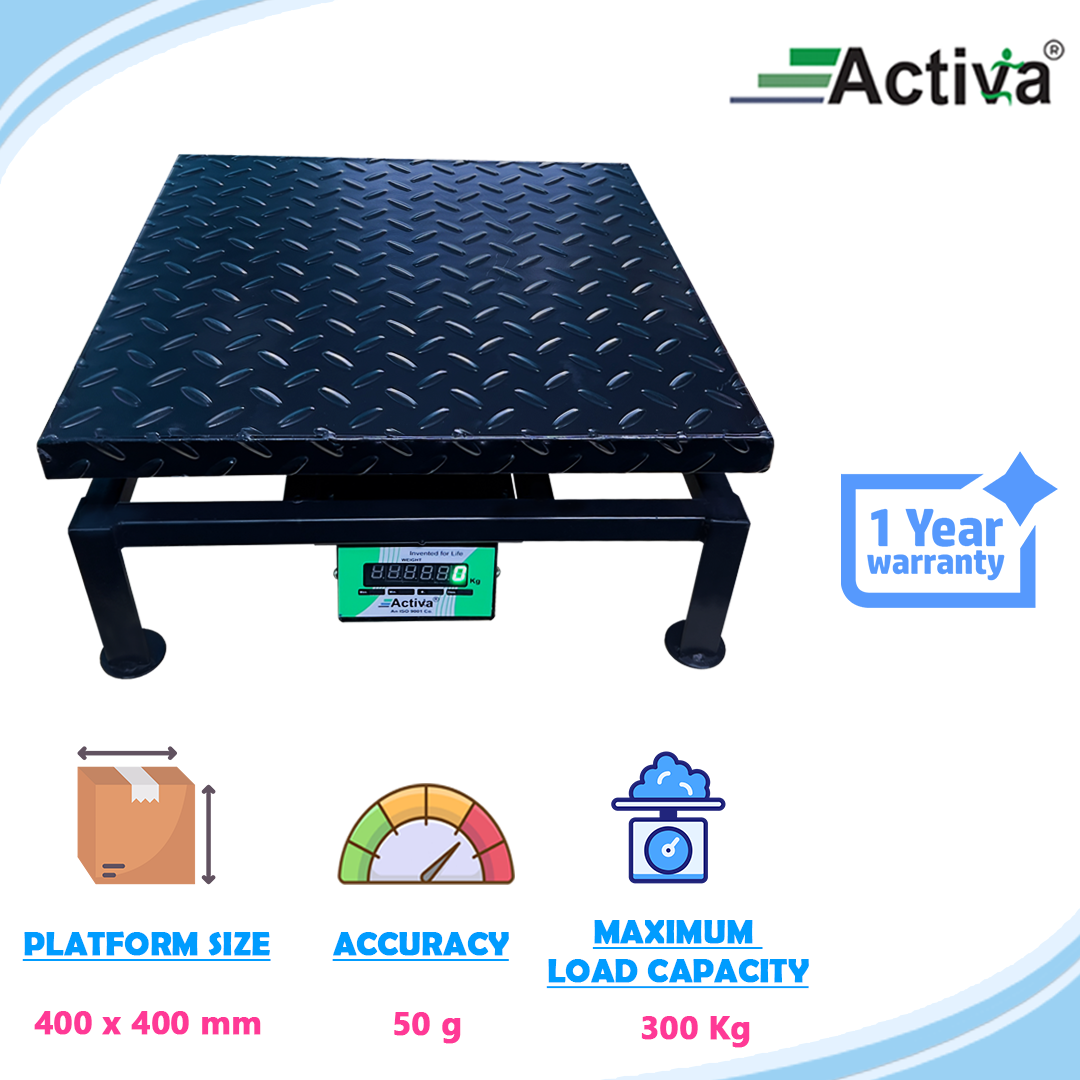 Accurate Mild Steel,SS Platform Electronic Weighing Scale, Size: 400x400mm,  Capacity: 50/100 Kg