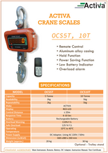 Load image into Gallery viewer, ACTIVA 5 Ton Crane Scale ,OCS1T Crane Scale for shop ,Remote Control
